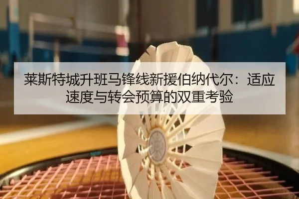 莱斯特城升班马锋线新援伯纳代尔：适应速度与转会预算的双重考验