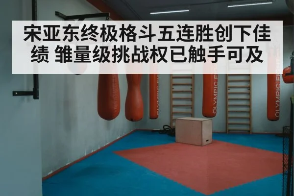 宋亚东终极格斗五连胜创下佳绩 雏量级挑战权已触手可及